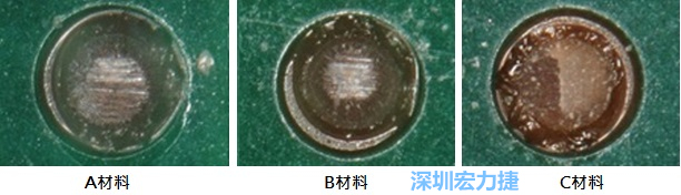 圖14- 冷球拉力試驗后，光學顯微鏡下的失效模式